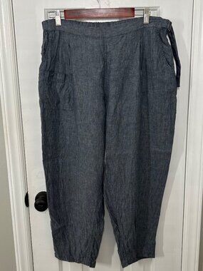 Poetry Size 14 Blue Linen Pants